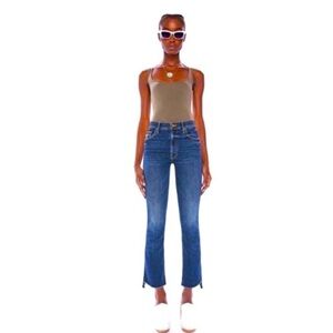Mother Jeans The Insider Crop Step Fray in Girl Crush